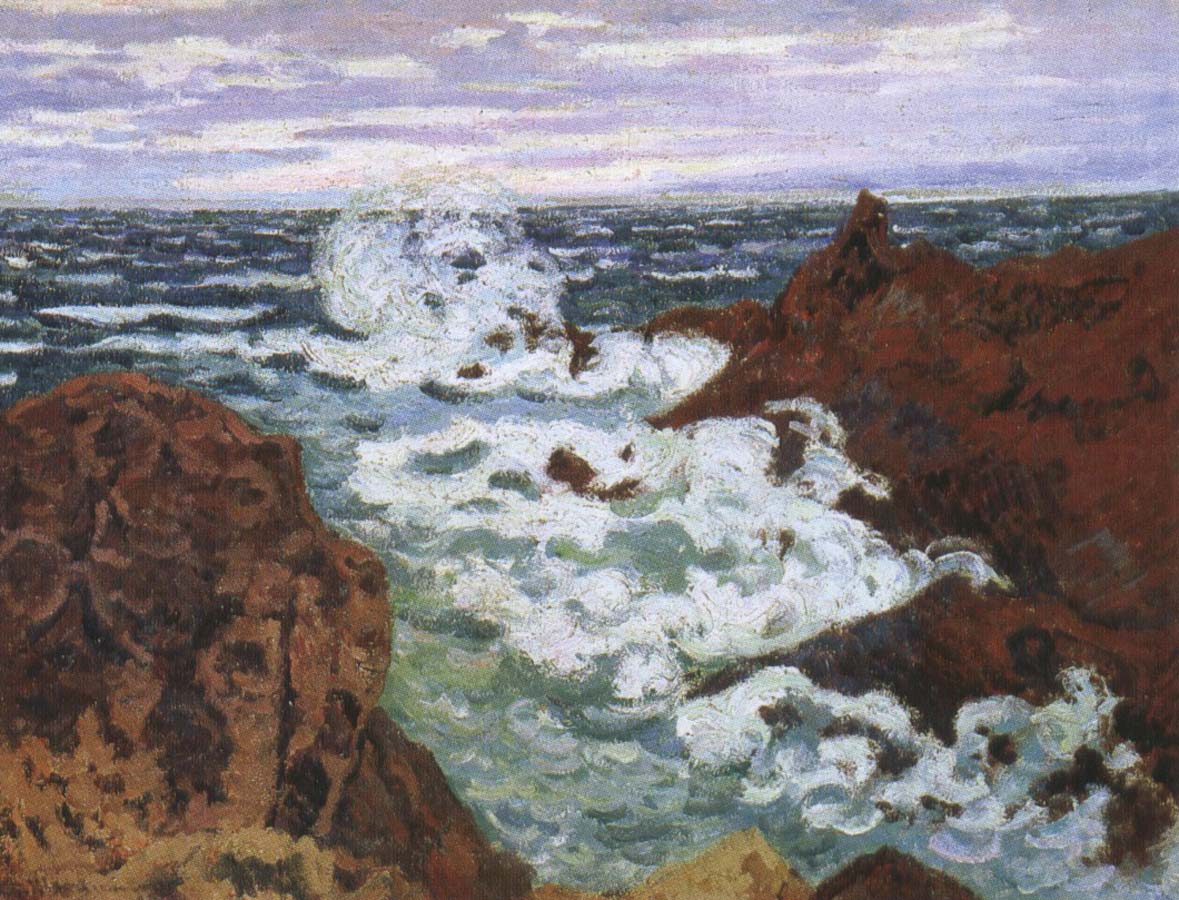 cesar franck an impressionist seascape storm at agay